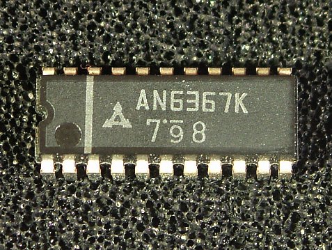 AN6367K
VTR PAL SECAM NTSC Signal Detection

Hersteller: Panasonic

Geh�use: 22-Lead Shrink DIL Plastic Package