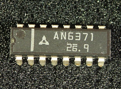 AN6371, AN6371S
VTR Color APC Circuits

Features:
� The functions consist of:
  APC circuit
  Color-killer circuit
  Balanced modulator
  ID detector
� Supply voltage either 9V or 12V