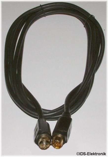 SVHS-Kabel
L�nge: 2m
Farbe: schwarz
2x SVHS-Stecker (Mini-DIN)