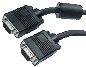 Monitorkabel 2x VGA-HD-SubD-Stecker
L�nge: 5m
Farbe: schwarz
2x 15-poliger-VGA-High-Density-SubD-Stecker