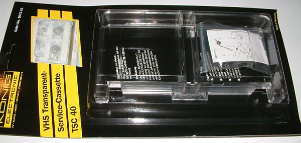 VHS-Transparent-Cassette
- f�r Service-Arbeiten an VHS-Videorekordern.
- l��t freien Blick auf alle Laufwerksteile zu.