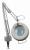 Lupenlampe mit Vergr��erungslinse
- blendfreie Arbeitsplatzbeleuchtung
- 3-Dioptrien Linse (� 12 cm)
- 22 Watt Ring-Leuchtstofflampe
- 1,14 m langer Knick-Arm mit Tischklammer. 